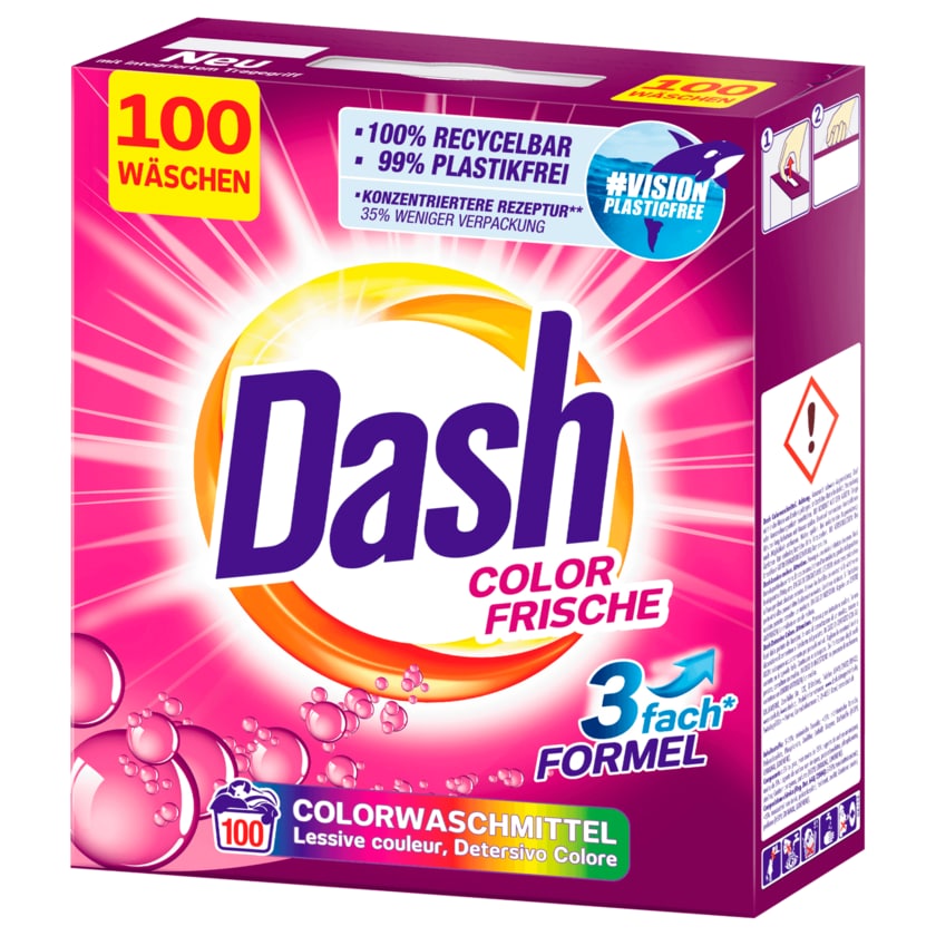 Dash Colorwaschmittel Color Fresh 6kg, 100WL